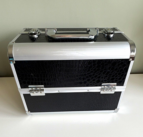Black silver storage case - &,