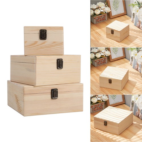 Plain wooden craft box - wooden,