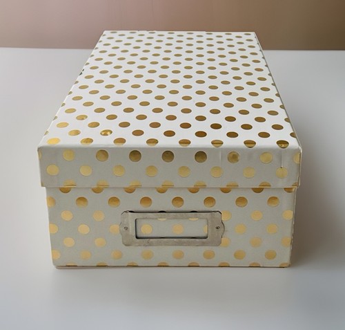 White hobbycraft gold polka - hobbycraft,